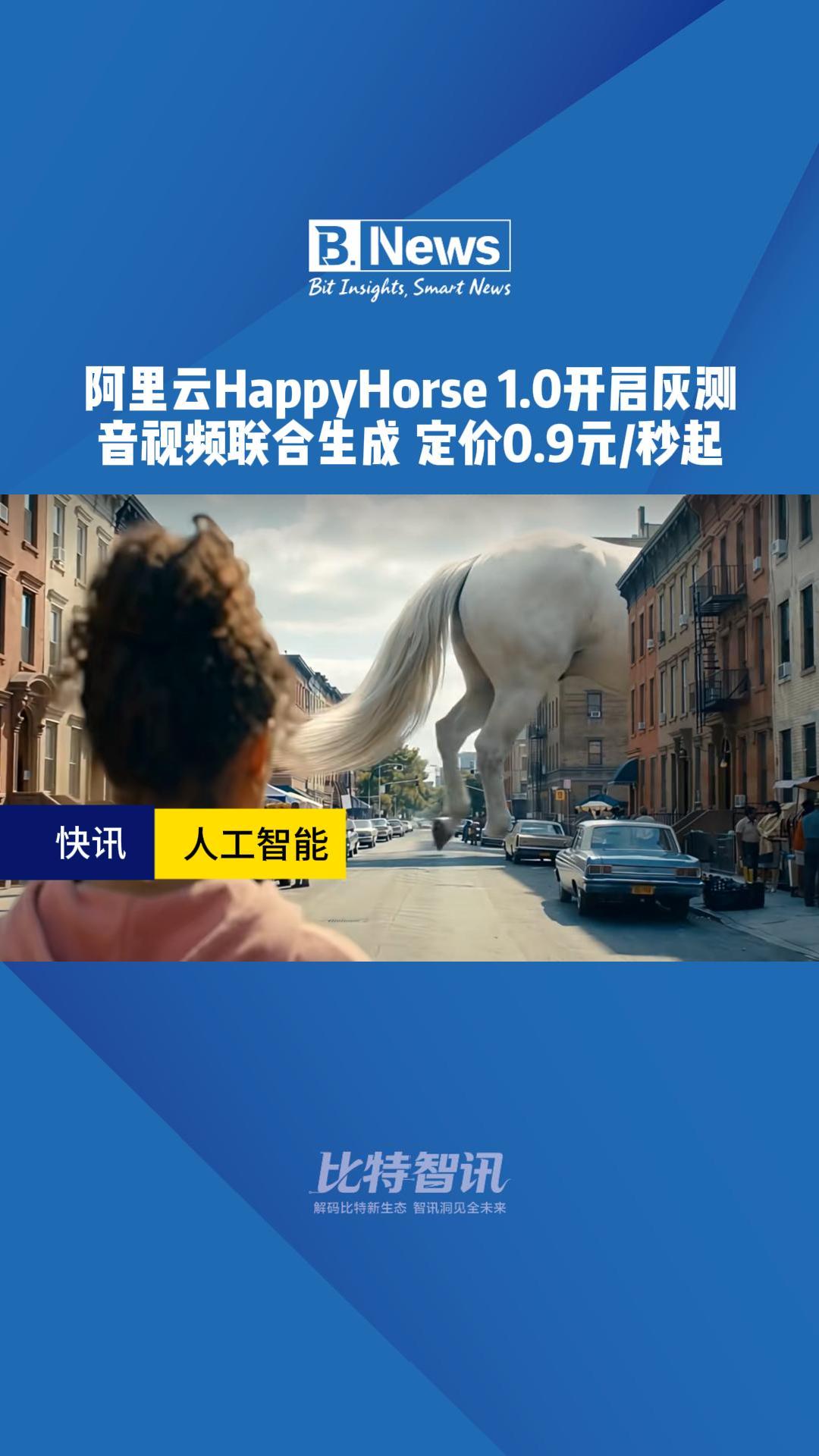 阿里云HappyHorse1.0开启灰测 音视频联合生成 定价0.9元/秒起